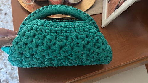 Borsa uncinetto fatta a - fatta,