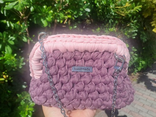 Borsa clutch uncinetto fatta - borsa,