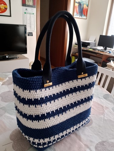 Borsa fatta mano uncinetto - fatta, a