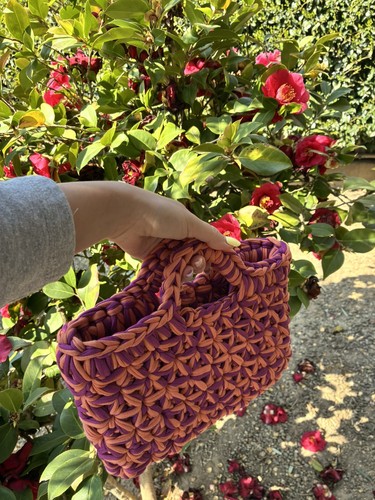 Borsa uncinetto fatta - borsa, a