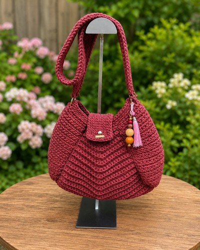 Borsa all uncinetto fatta - all'uncinetto,