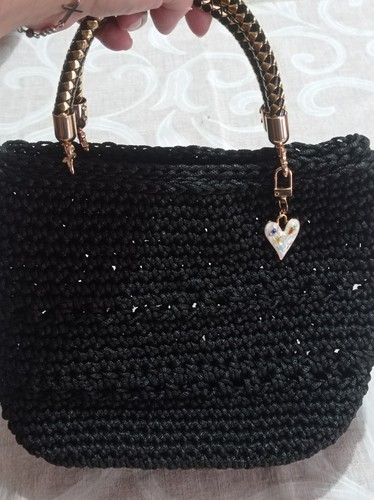 Borsa uncinetto fatta mano - uncinetto, a