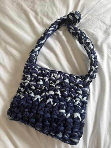 Borsa all uncinetto tessuto - borsa,