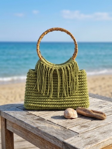 Borsa uncinetto fatta - borsa, mano
