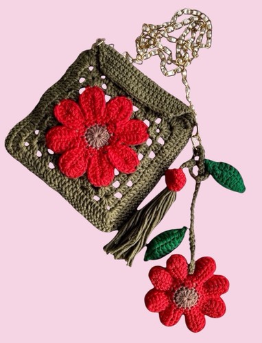 Borsa tracolla floreale - a,