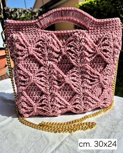 Borsa uncinetto fatta - borsa,