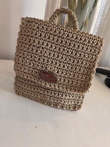 Borsa mano donna beige - a, fatta