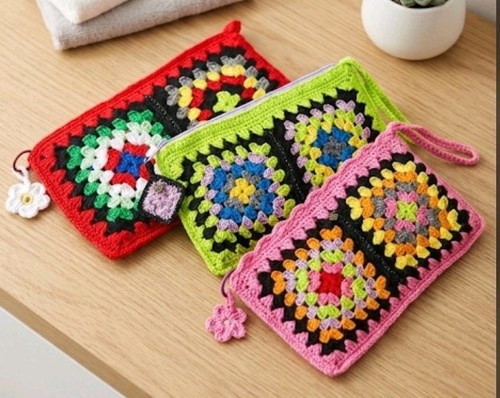 Pochette uncinetto fatta - fatta, a
