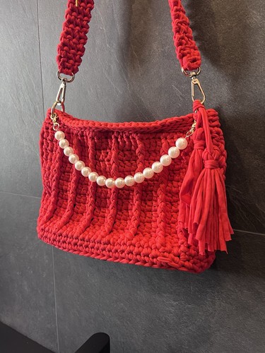 Borsa donna uncinetto fatta - donna,