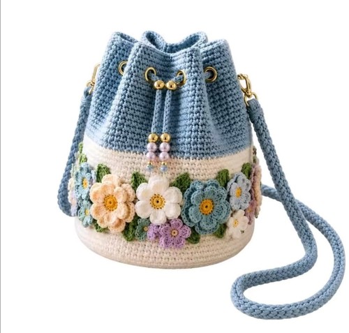 Borsa secchiello fatta mano - fatta, a